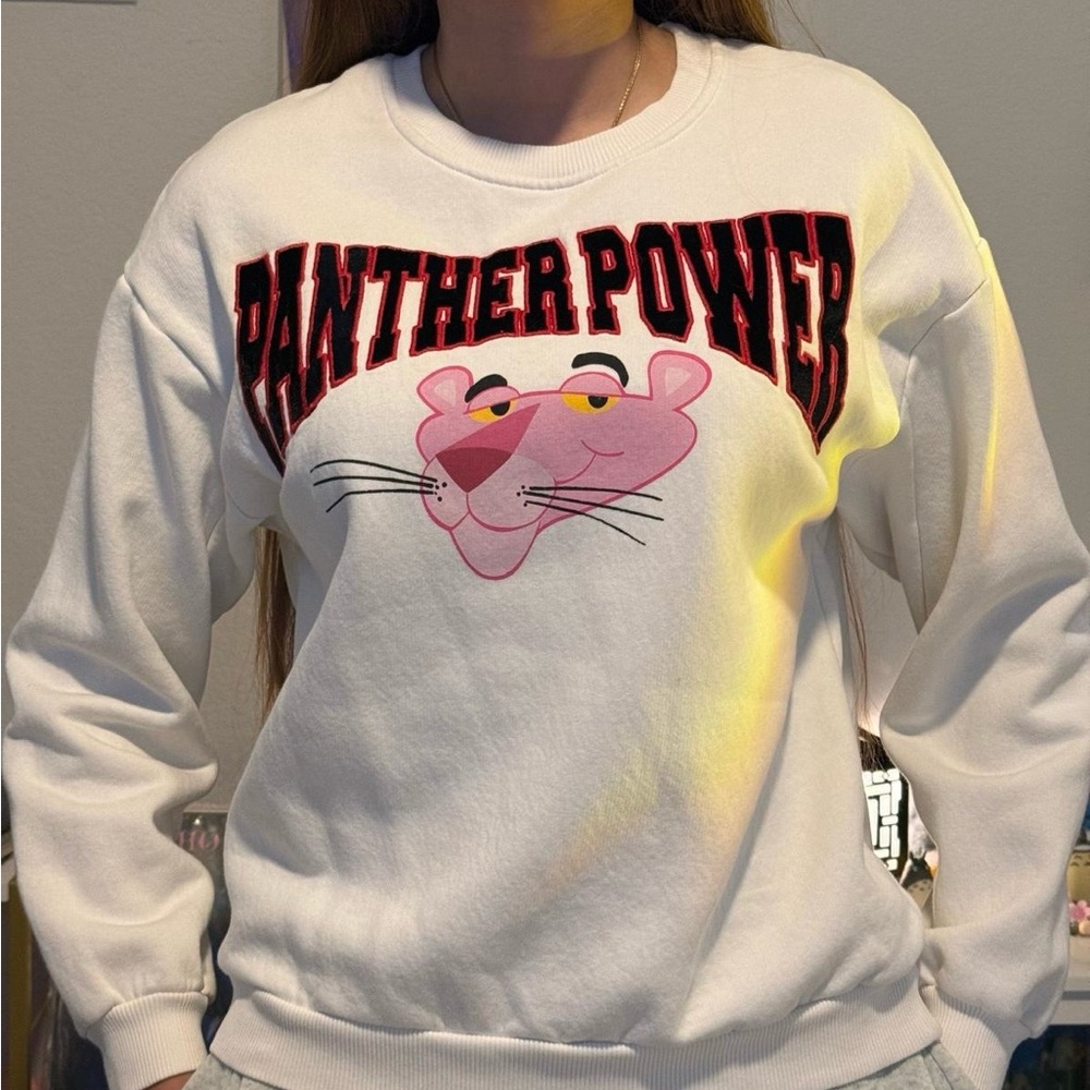 Pink Panther White Sweater